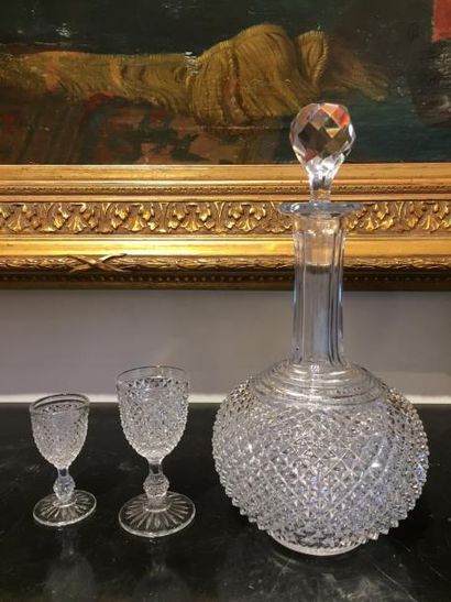 BACCARAT Partie de service de verres en cristal...