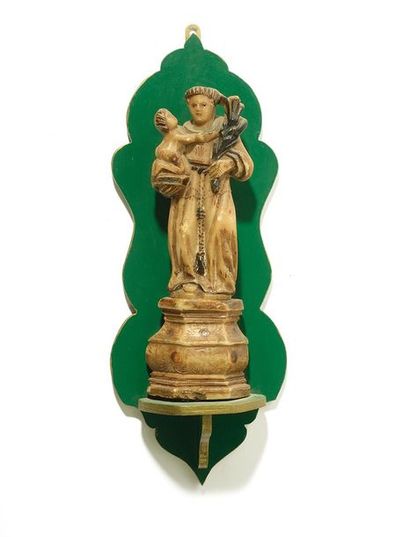 SAINT ANTOINE DE PADOUE en albâtre sculpté...