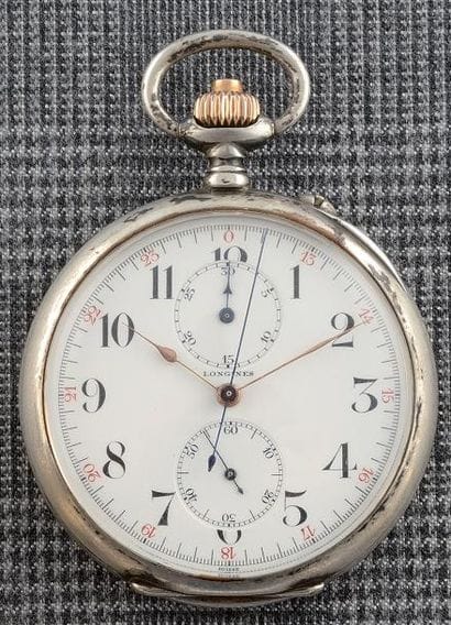 LONGINES

montre Chonographe

de poche militaire

en...