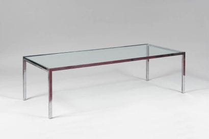 TRAVAIL DES ANNEES 1960 Table basse, structure...
