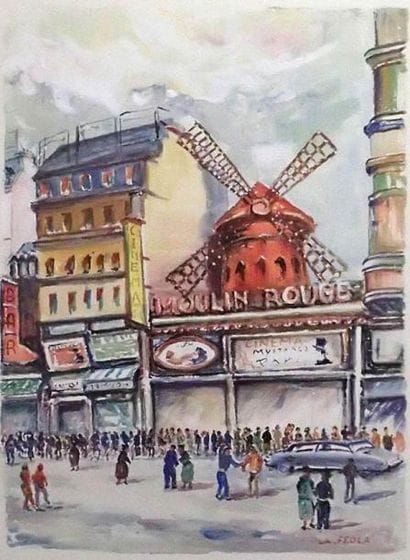 CHARLES FÉOLA (1917-1994) Le Moulin Rouge...