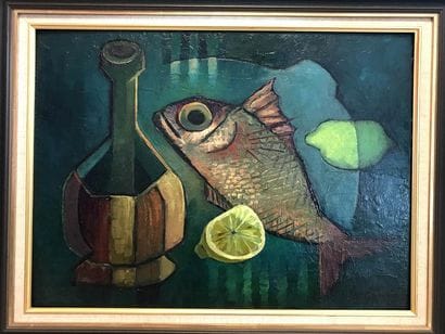 LOUIS TOFFOLI (1907-1999) Basco et poisson...