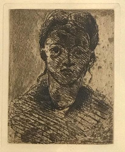 PAUL CEZANNE (1839-1906) Portrait de jeune...