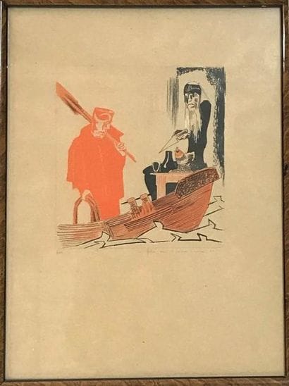 JEAN DE BOSSCHERE (1881-1953) Le pêcheur...