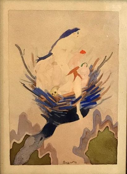 JEAN DE BOSSCHERE (1881-1953) Le nid Technique...