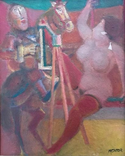 BLASCO MENTOR (1919-2003) Le modèle à l’escarpolette...