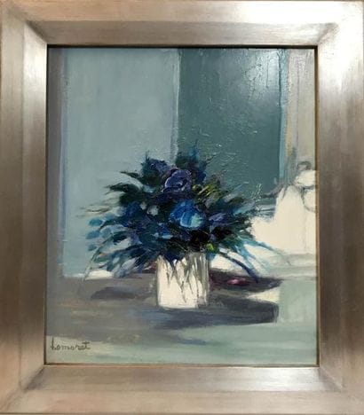 CLAUDE HEMERET (Né en 1929) Lilas Huile sur...