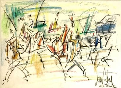 GEN PAUL (1895-1975) Auteuil Fusain et crayon...