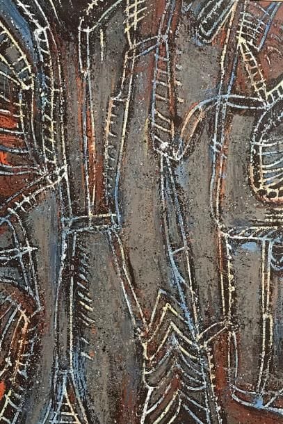 VICTOR LAKS (1924-2011) Bois dur Huile sur...