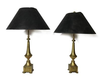 GAETANO SCOLARI (1927-1994) Paire de lampes...