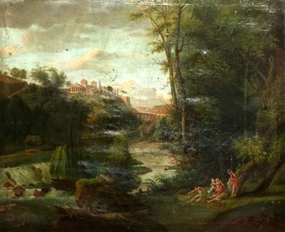 ECOLE FRANCAISE Début XIXème siècle Paysage...