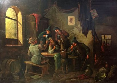 Dans le gout HOLLANDAIS Scène de taverne...