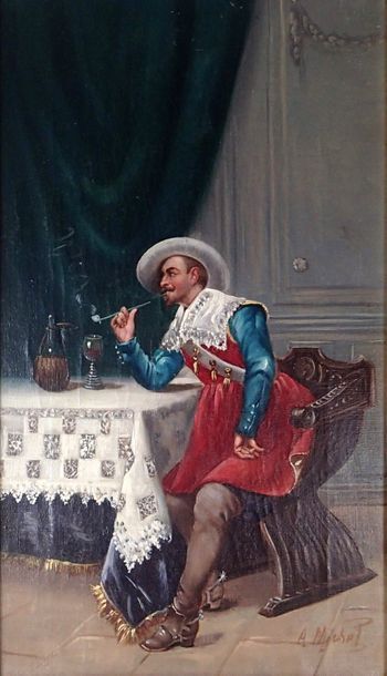 A. MICHEL (XIX-XX) Le fumeur et le joueur...