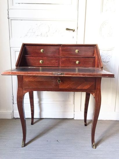 BUREAU DE PENTE en placage d'amarante toutes...