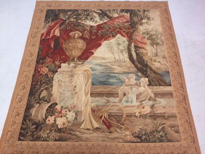 Dans le style de BEAUVAIS Fine tapisserie...