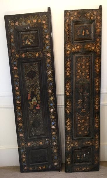 INDE Ensemble de 10 panneaux en bois laqué...