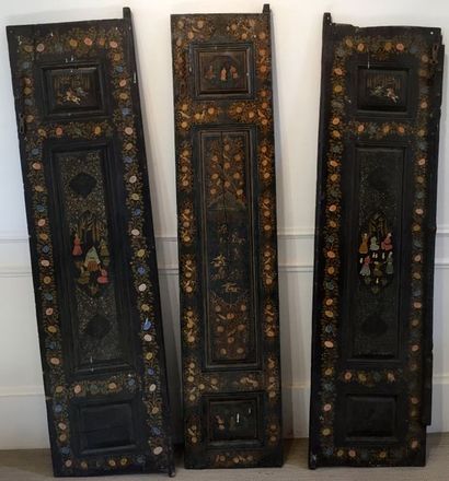 INDE Ensemble de 10 panneaux en bois laqué...