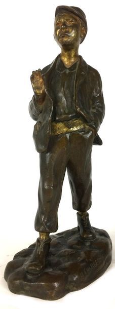 H. CHARGEBOEUF (XIX-XXe) Le Promeneur Bronze...