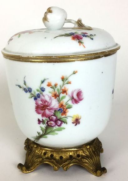PARIS Sucrier couvert en porcelaine Monture...
