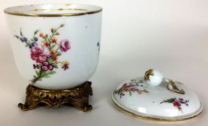 PARIS Sucrier couvert en porcelaine Monture...