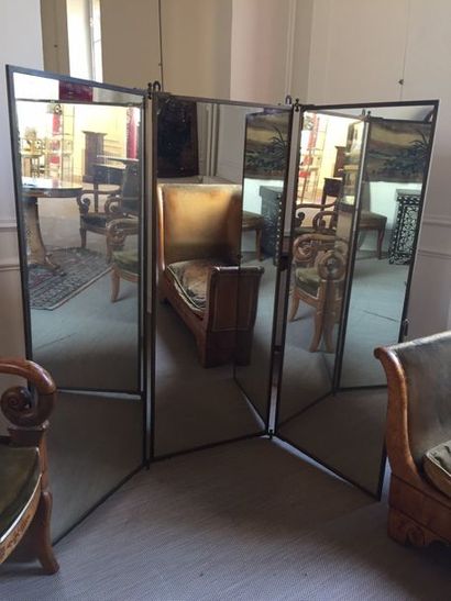 MAISON BROT Miroir triptyque de plein pied,...