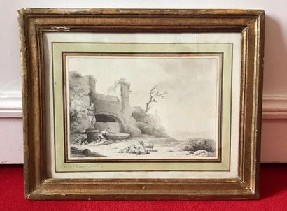 Charles ESCHARD (1748-1810) Ruines animées...