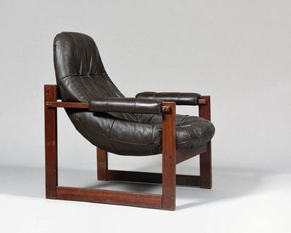 PERCIVAL LAFER (Né en 1936) Fauteuil en palissandre...