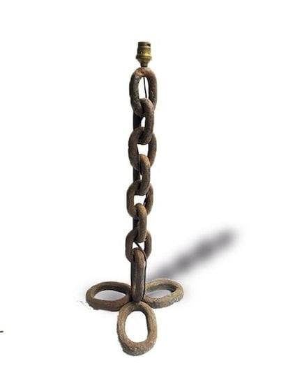 TRAVAIL DES ANNEES 1960 Pied de lampe en...