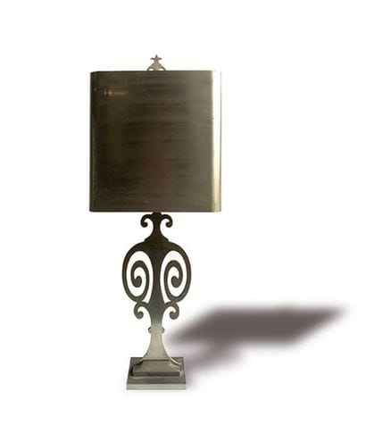 MAISON CHARLES & Fils Lampe en feuille d’acier...