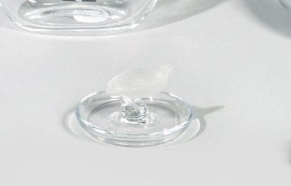 LALIQUE FRANCE Perdrix Baguier en verre,...