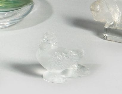 LALIQUE FRANCE Oiseau à la crète Sujet en...