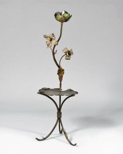 TRAVAIL JAPONISANT VERS 1900 Lampadaire en...