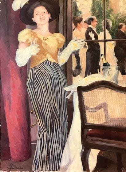 LEON ZEYTLINE (1885-1962) Une coupe à l'abri...
