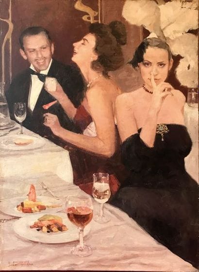 LEON ZEYTLINE (1885-1962) Ambiance légère,...