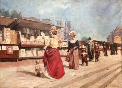 LEON ZEYTLINE (1885-1962) Promenade sur les...
