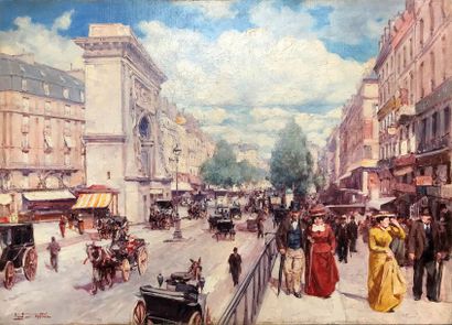 LEON ZEYTLINE (1885-1962) La Porte Saint-Denis,...