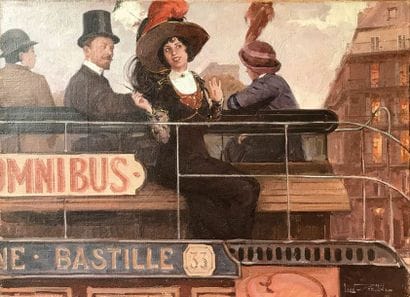 LEON ZEYTLINE (1885-1962) L’omnibus Madeleine-Bastille,...