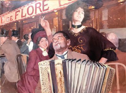 LEON ZEYTLINE (1885-1962) L'accordéoniste...