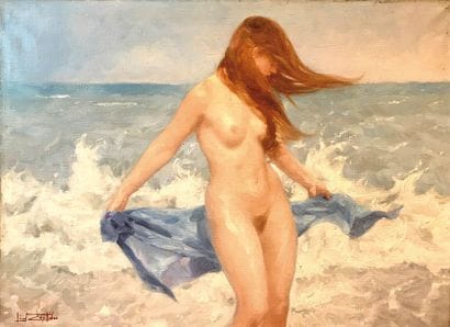 LEON ZEYTLINE (1885-1962) Un bronzage intégral...