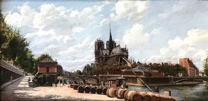 ALFRED JUSTIN BLONDEAU (1850-?) Notre-Dame...