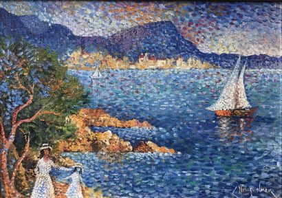 LUCIEN NEUQUELMAN (1909-1988) La côte à Ste-Maxime...