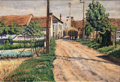 GUSTAVE CARIOT (1872 - 1950) Ferme sur un...