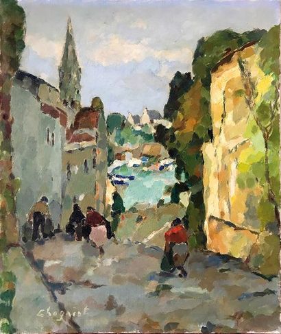 ALFRED CHAGNIOT (1905-1991) Bénodet Huile...