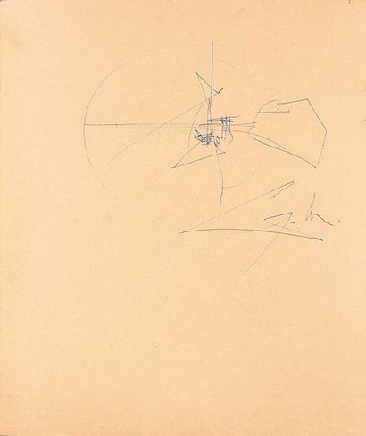 GEORGES MATHIEU (1921-2012) Composition Gouache...