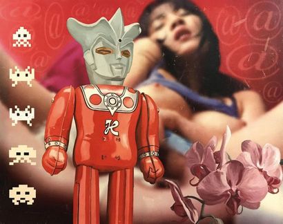 KRIKI (Né en 1965) Ultraman, 2001 Huile et...