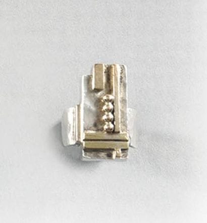 JEAN DESPRÉS (1889-1980) Large bague en argent...