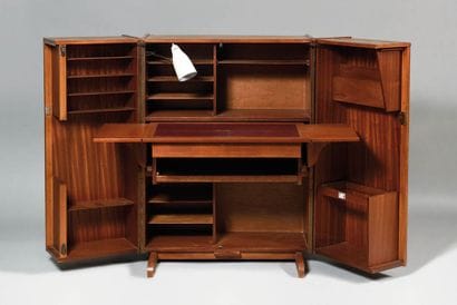 HOME OFFICE Petite armoire bureau en placage...