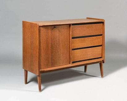 ROGER LANDAULT (1919-1983) Meuble en chêne...