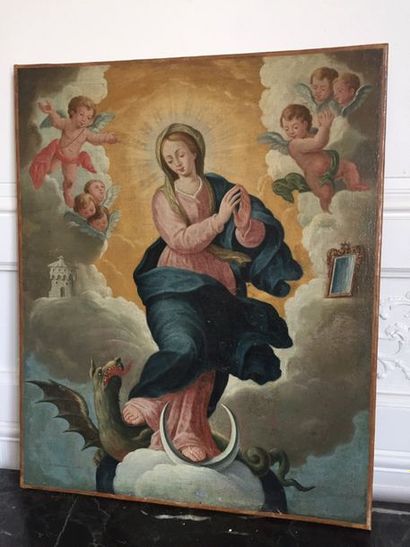 ECOLE FLAMANDE DU XVIIIème siècle Sainte...