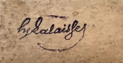 Hippolyte LALAISSE (1810-1884) Lévrier assis...
